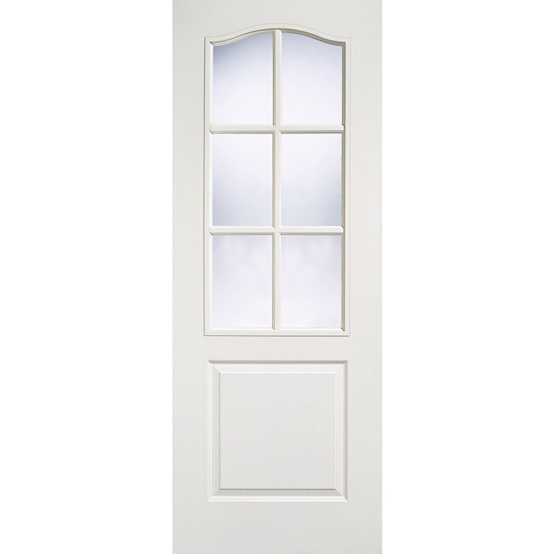 Internal White Moulded Classical Glazed Door